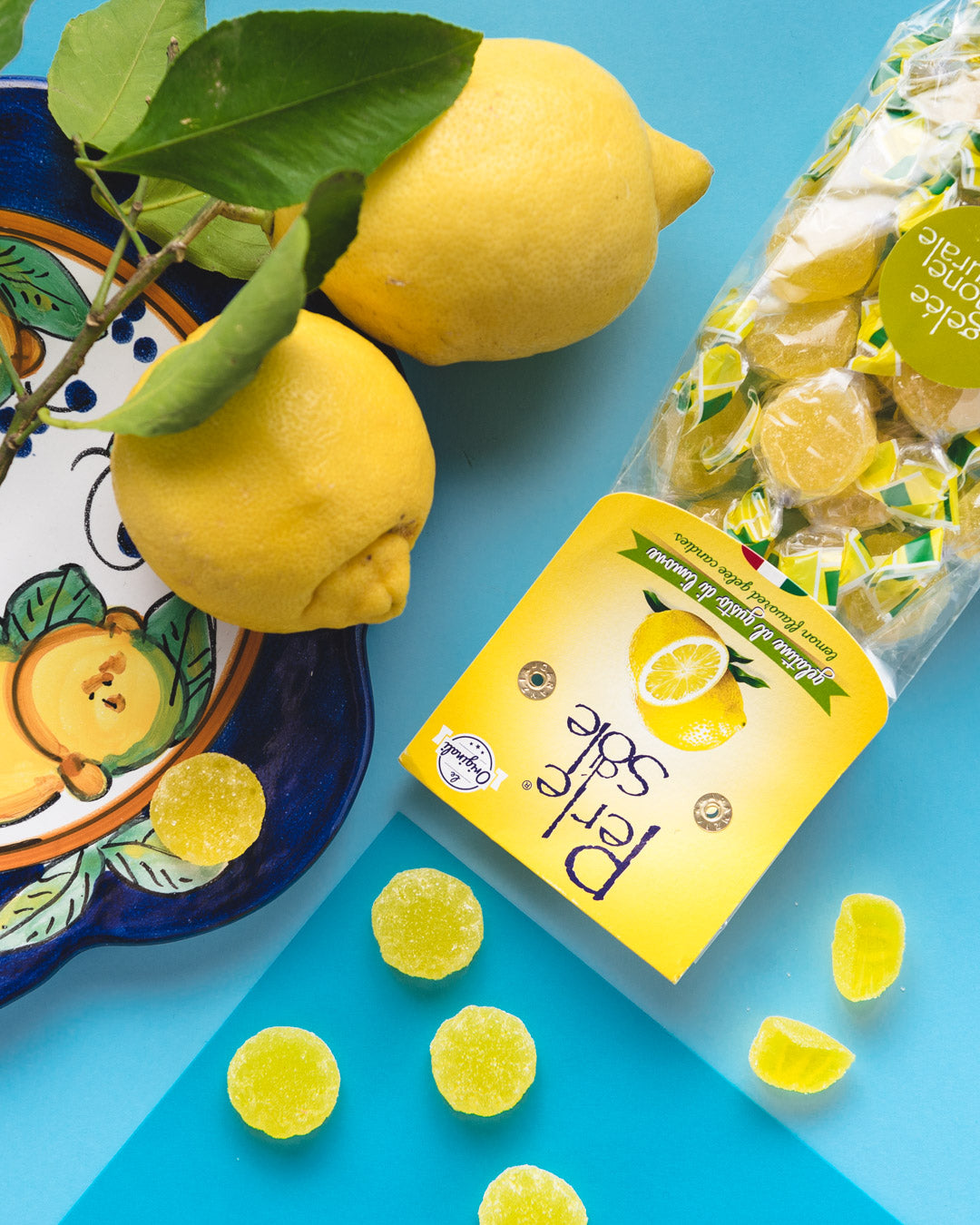 Italian Perle di Sole Lemon Gummy Candy - 200g