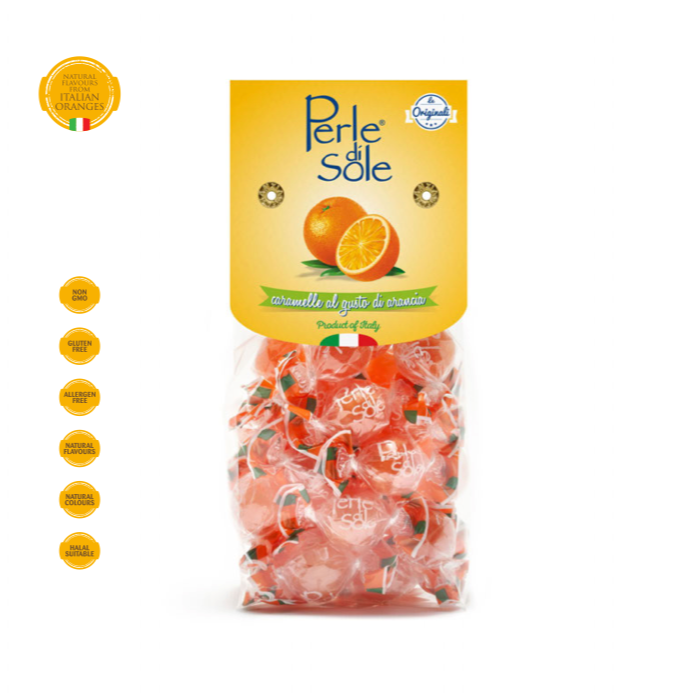 意大利 Perle di Sole 阿馬爾菲海岸香橙硬糖 - 200克裝