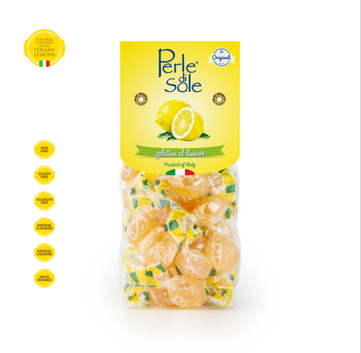 Italian Perle di Sole Lemon Gummy Candy - 200g