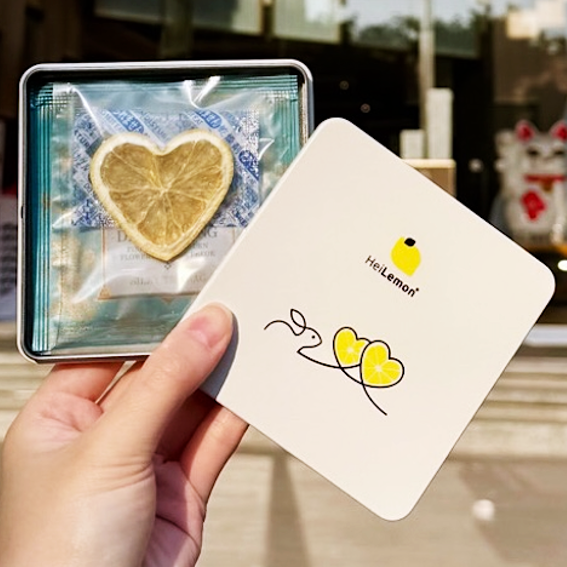 Hei Lemon Japanese heart-shaped lemon with British Fortnum & Mason black tea tin box set