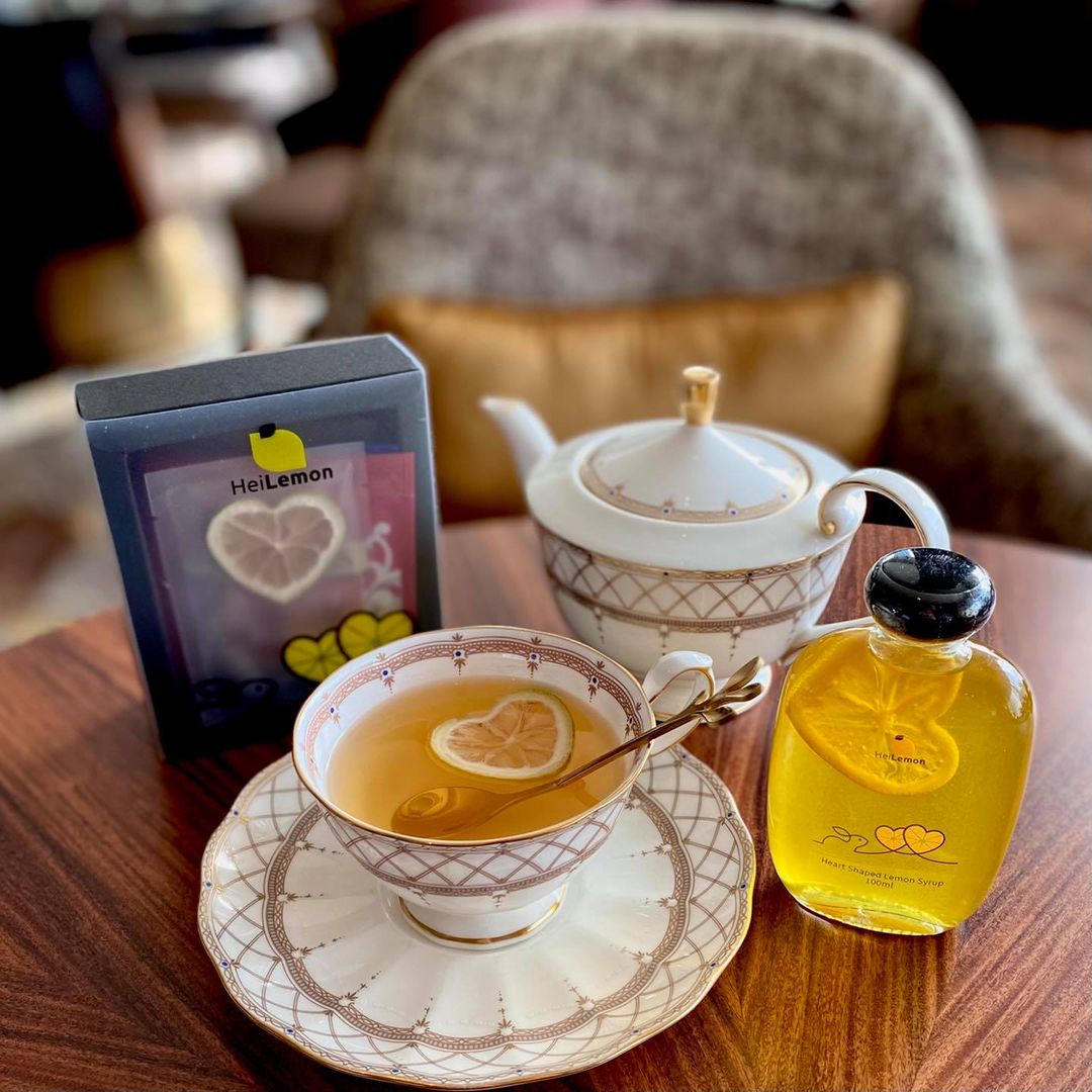 Hei Lemon Japanese heart-shaped lemon with British Fortnum &amp; Mason black tea tin box set