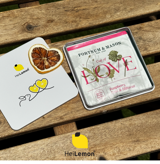 Hei Lemon x Fortnum & Mason 「LOVE (愛)」覆盆子、玫瑰與洛神花茶 配 心心檸檬