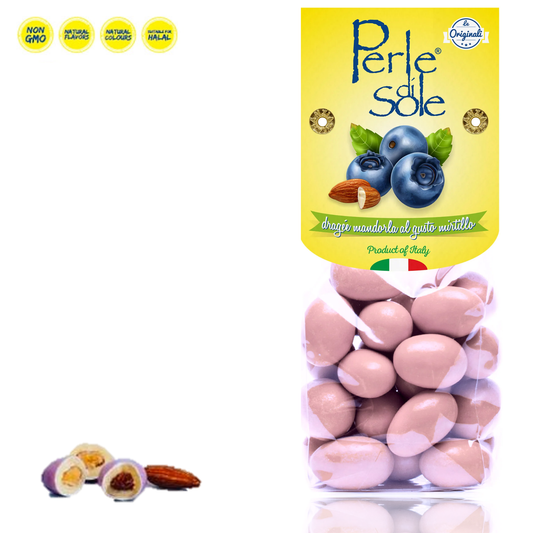 Italy Perle di Sole Whole Almond Chocolate - Blueberry Flavor - 150g