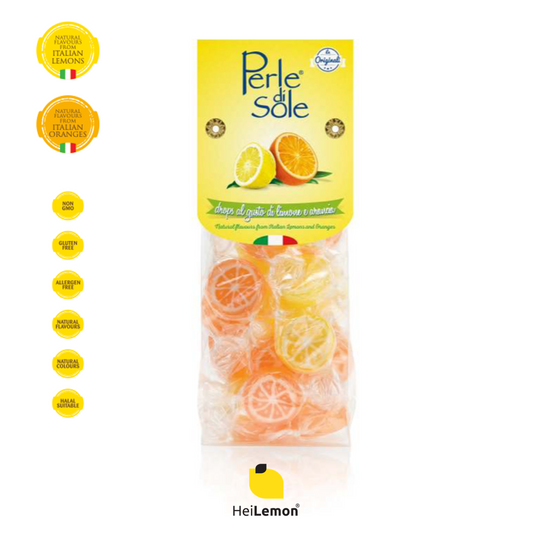 Italy Perle di Sole - Lemon and Orange Flavoured Hard Candy 100g
