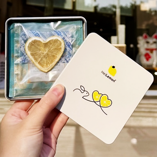 Hei Lemon Japanese heart-shaped lemon with British Fortnum &amp; Mason black tea tin box set