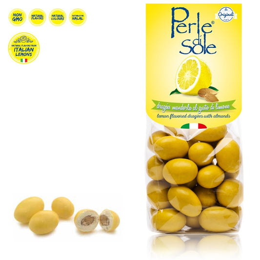 Italy Perle di Sole Whole Almond Chocolate - Lemon Flavor - 150g